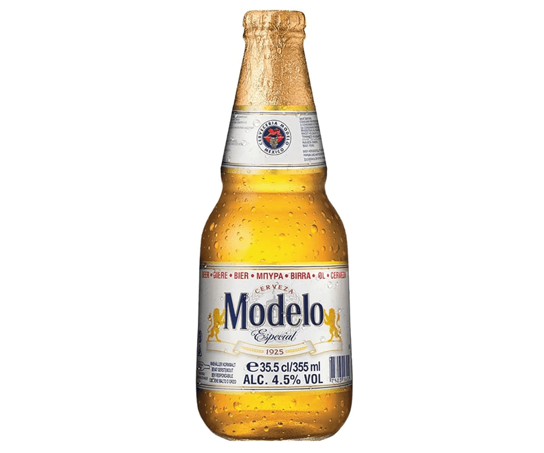 botellín de cerveza Modelo especial