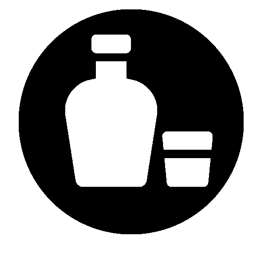 icono botella y vaso